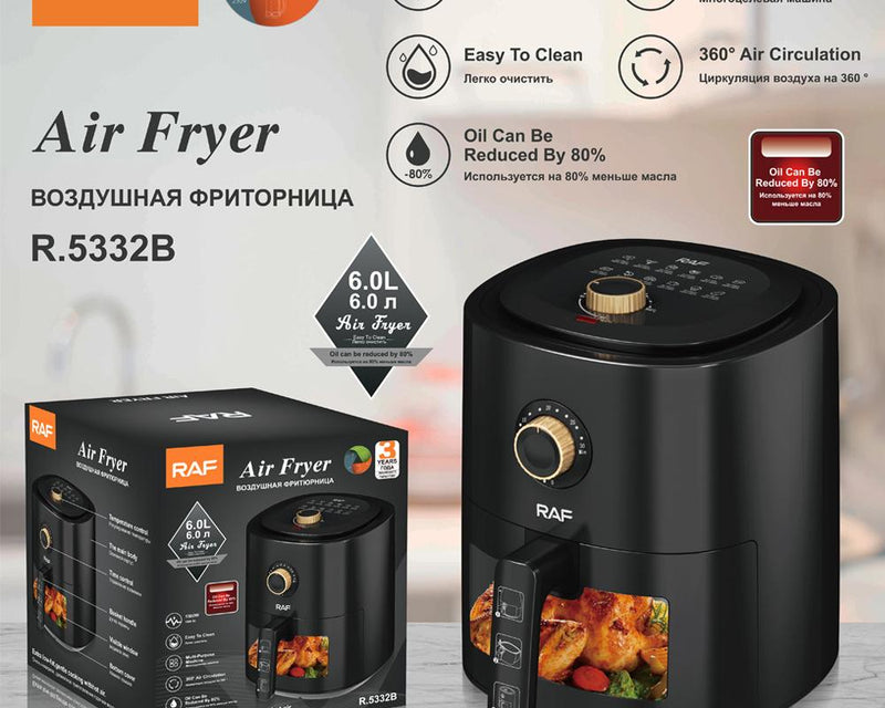 AIR FRYER RAF R.5332B FREIDORA 6L